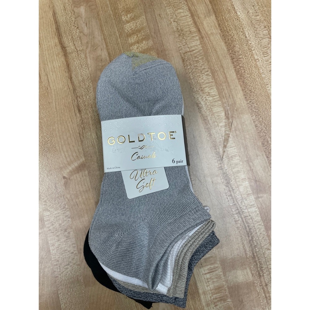 Goldtoe Socks Women 6-9 Multi Casuals Ultra Soft Liner 6 Pair Pack 5940 960 ASST